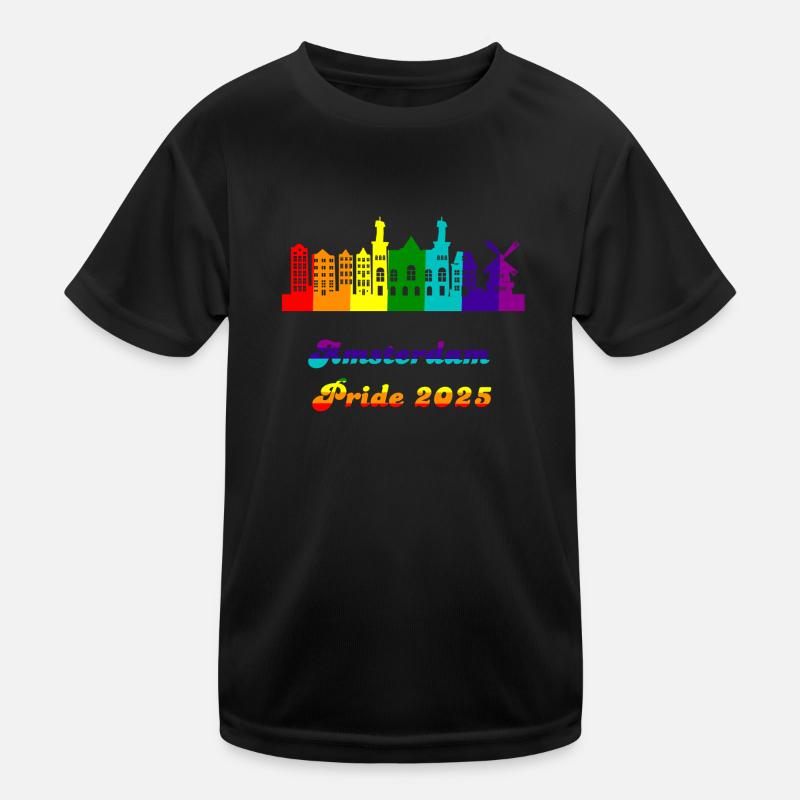 Pride 2025 Amsterdam Kinder Funktions-T-Shirt
