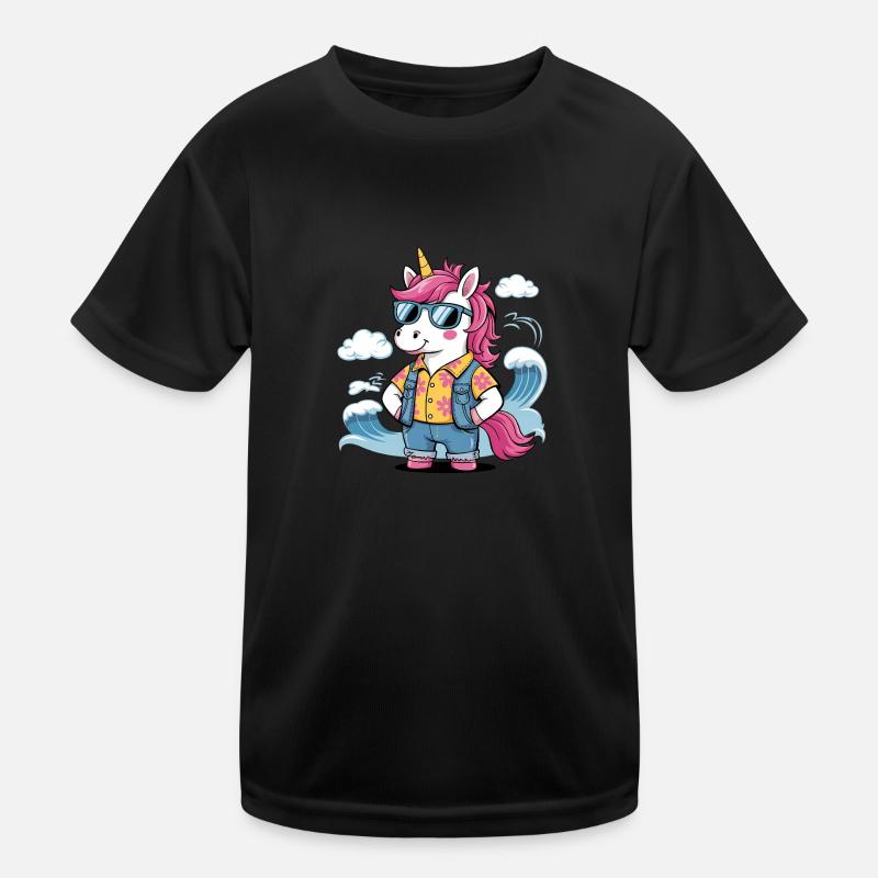 Funny Summer Unicorn Kids Functional T-Shirt
