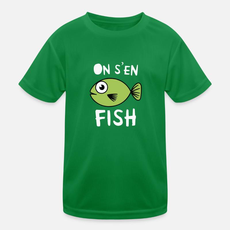 poisson on s'en fish T-shirt sport Enfant