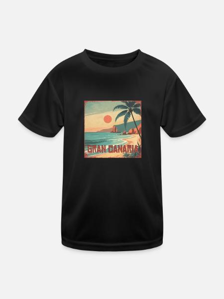 Gran Canaria - Kids Functional T-Shirt - black - Front