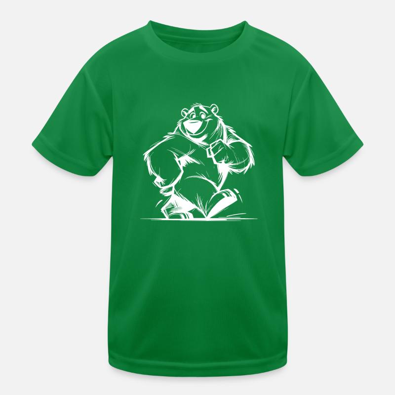 Knuffiger Bär ein Star im Kinderzimmer Kinder Funktions-T-Shirt