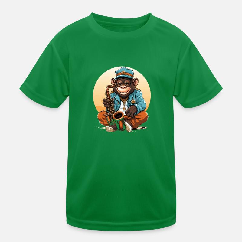 Swinging Simian Serenade Kids Functional T-Shirt