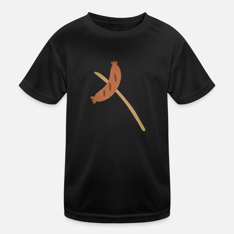 Bratwurst am Spieß Kinder Funktions-T-Shirt