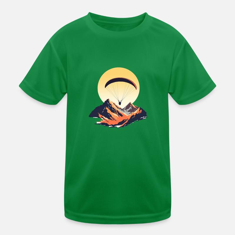 Paragliding sunset Kids Functional T-Shirt