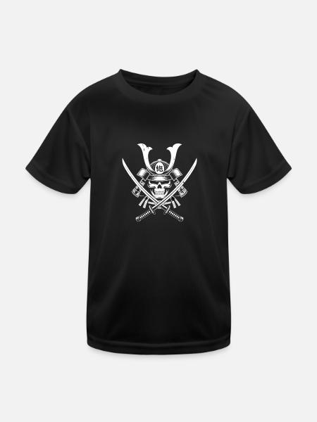 Guerrier samouraï japonais - T-shirt sport Enfant - noir - Devant