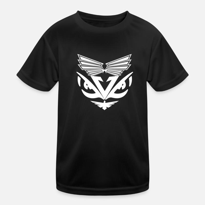Abstract Aigles White - Kids Functional T-Shirt - black