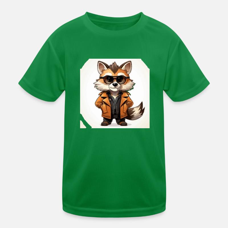 Le designer de raton laveur à la mode T-shirt sport Enfant