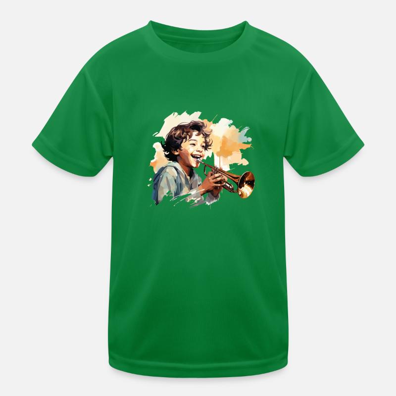 The Energetic Trumpeter Kids Functional T-Shirt