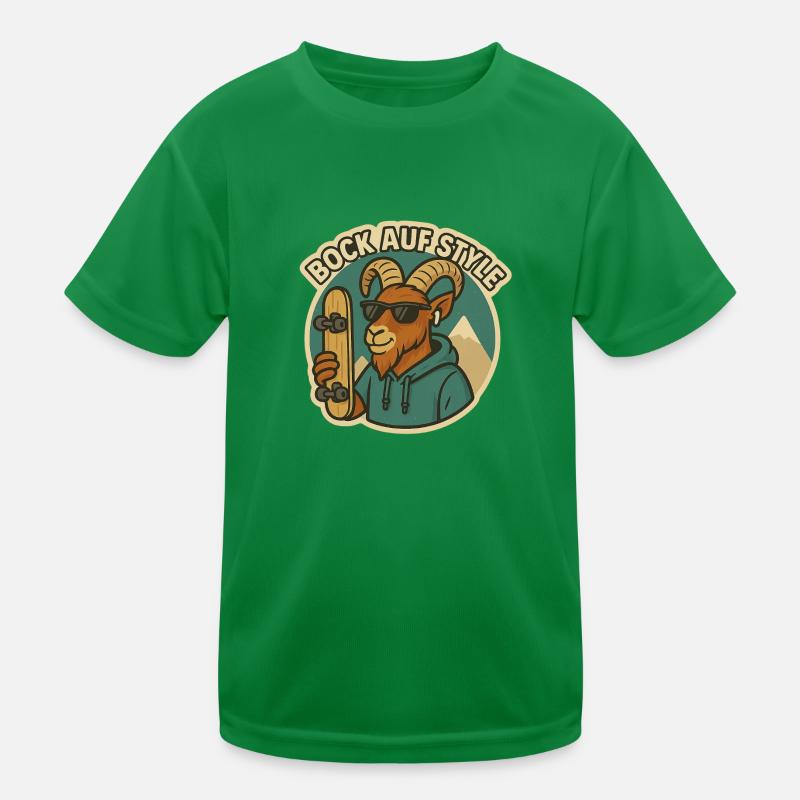 Bock auf style steinbock Kinder Funktions-T-Shirt