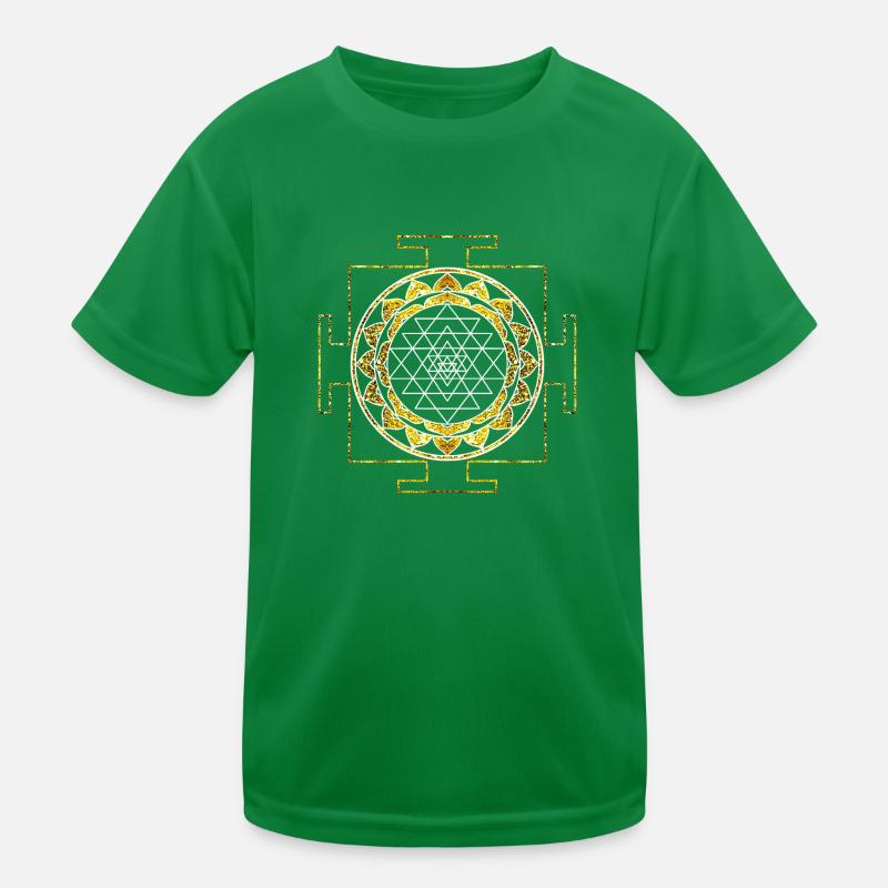 Cosmic Sri Yantra Kids Functional T-Shirt