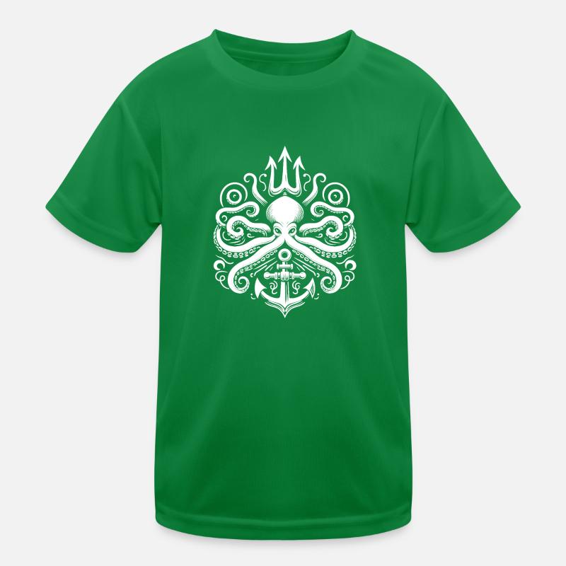 Octopus Trident Logo Kids Functional T-Shirt
