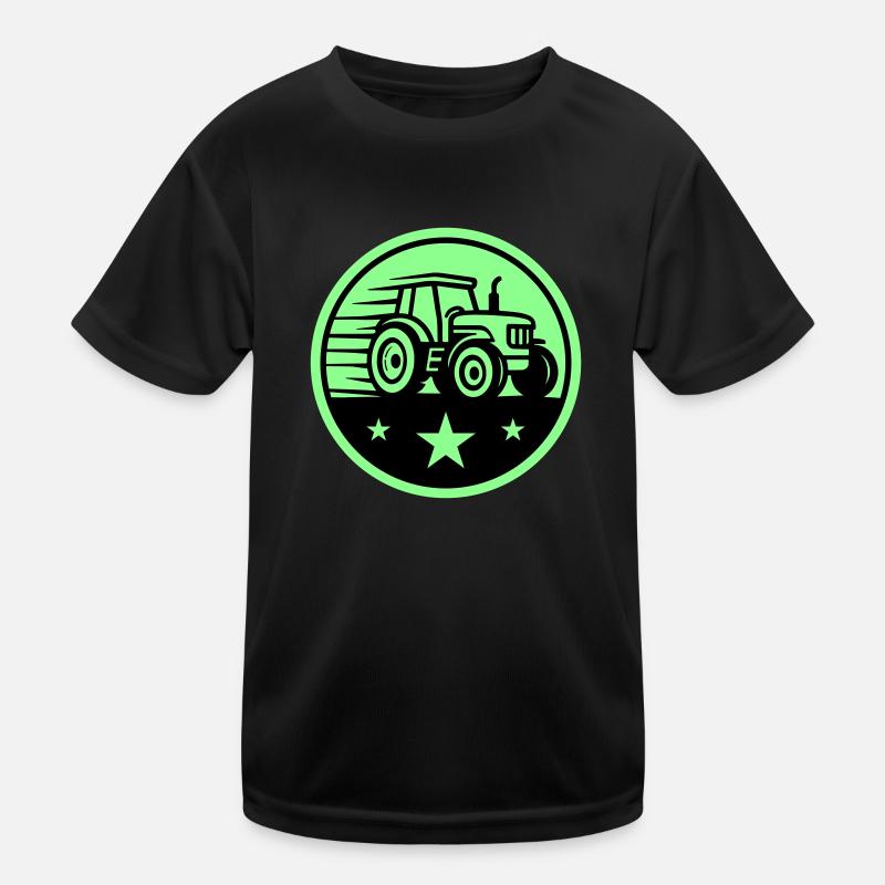 Tractor Farmer Kids Functional T-Shirt