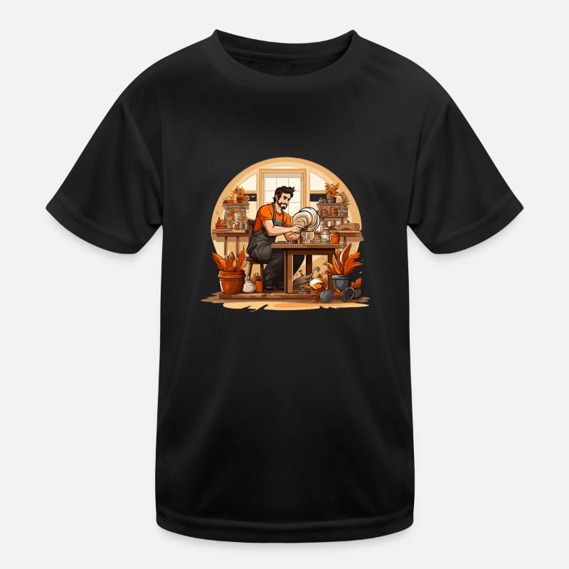 Clay Creations: Sculpture & Pottery Studio Kids Functional T-Shirt