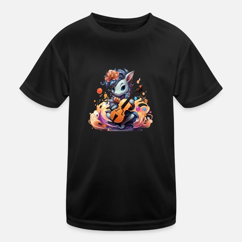 Melancholic Strings Unicorn Kids Functional T-Shirt