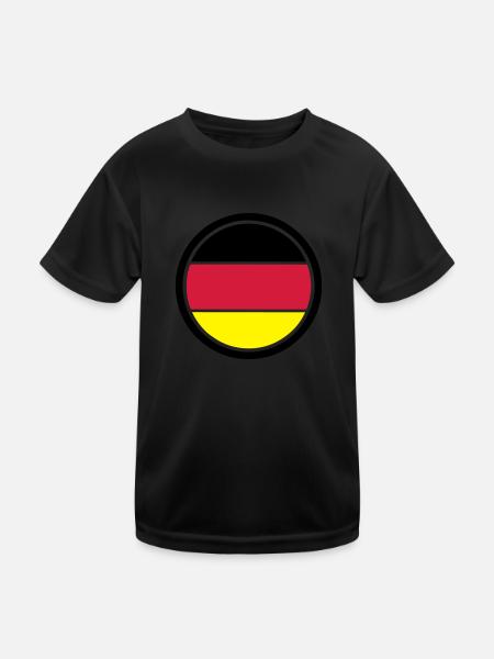 Allemagne emblème - T-shirt sport Enfant - noir - Devant