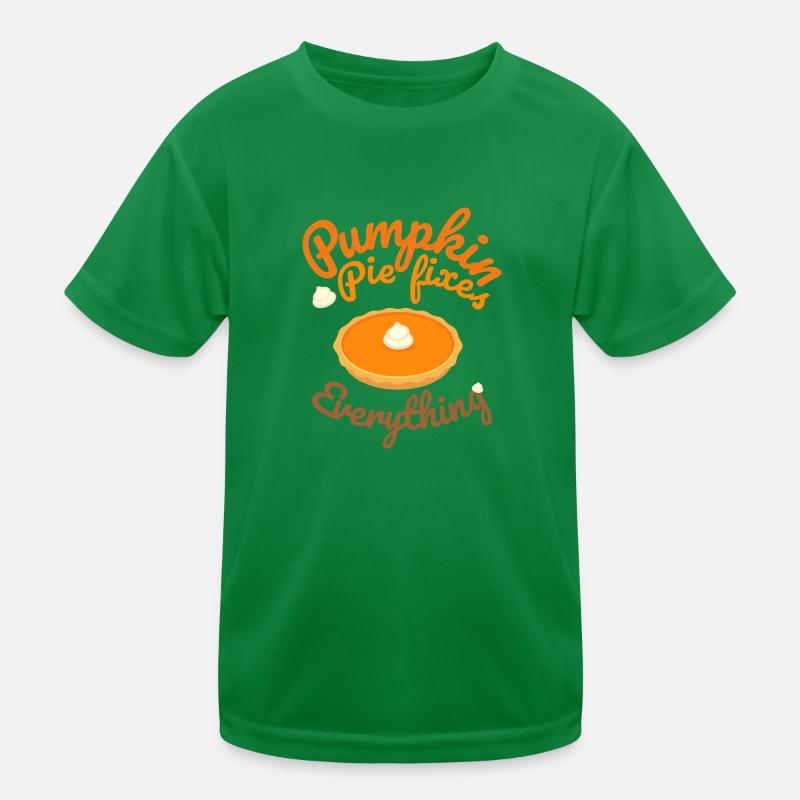 Pumpkin Pie Fixes Everything - Pumpkin Halloween Kids Functional T-Shirt