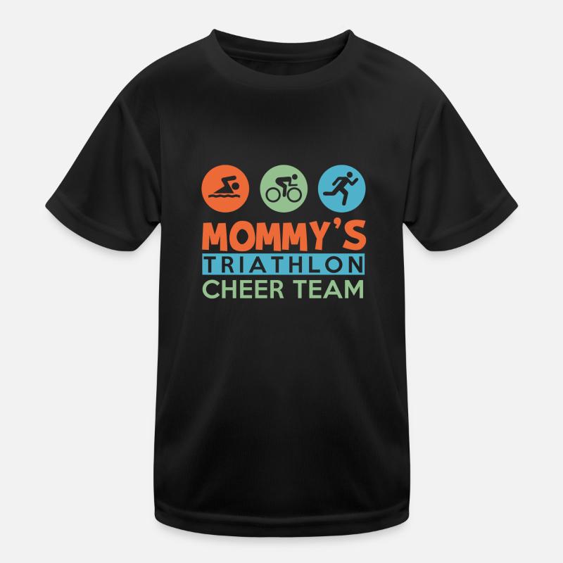 mommy's triathlon cheer Kinder Funktions-T-Shirt