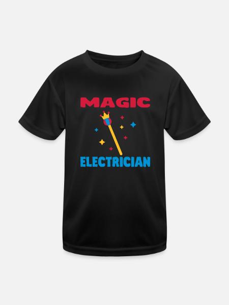 Plumber / Mechanician / electrician / Dad / Geek - Kids Functional T-Shirt - black