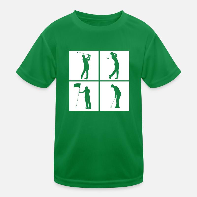 Golf Golfer Golfen Kinder Funktions-T-Shirt