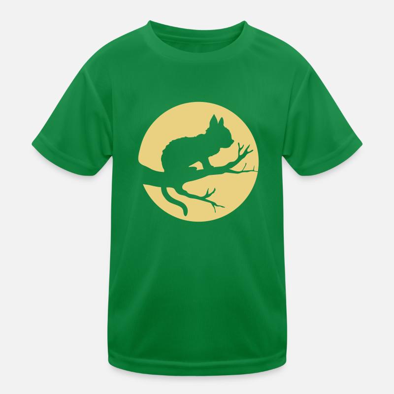 Tree Moon Black Cat Kids Functional T-Shirt