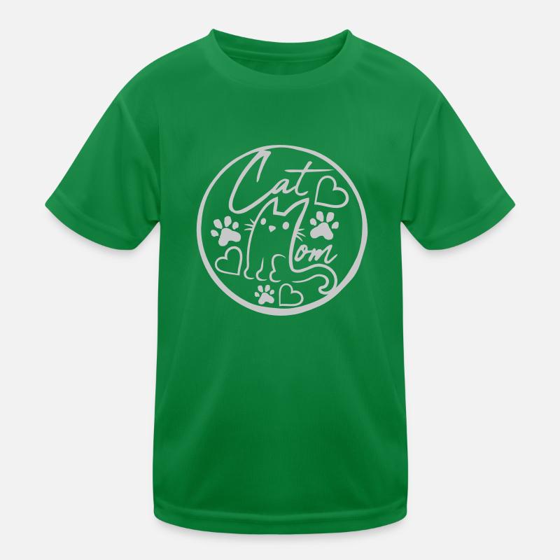 Kreis Logo Cat Mom Kinder Funktions-T-Shirt