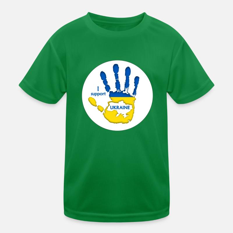 Print I Support Ukraine round Kids Functional T-Shirt