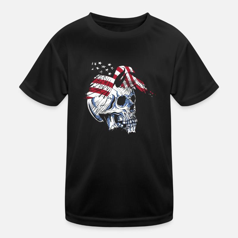 Skull Eagle - Kids Functional T-Shirt - black