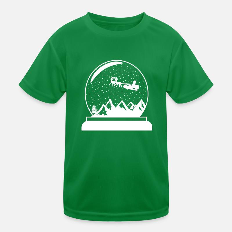 Snow Globe Christmas Globe Design Kids Functional T-Shirt