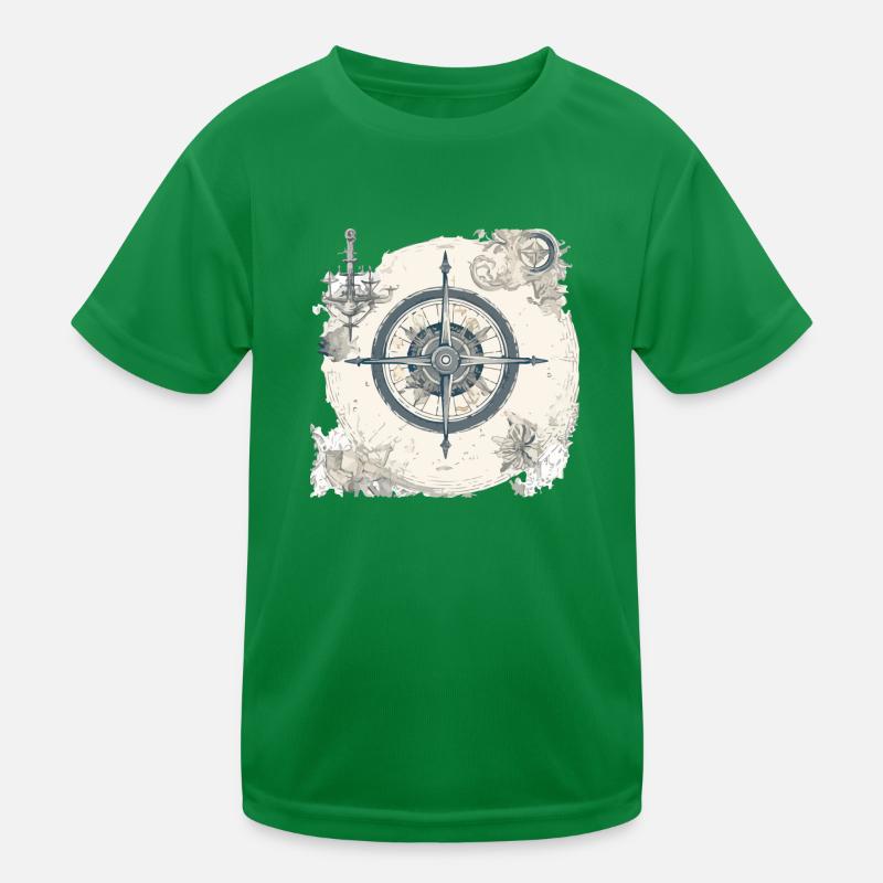 Old nautical chart Kids Functional T-Shirt