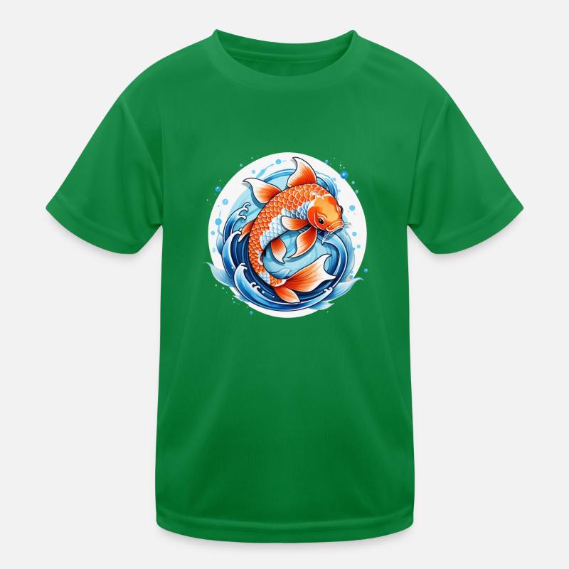 Koi Carp - Japanese Fish Kids Functional T-Shirt