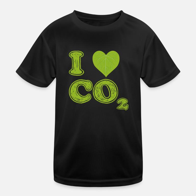 Ich liebe CO2 Kinder Funktions-T-Shirt