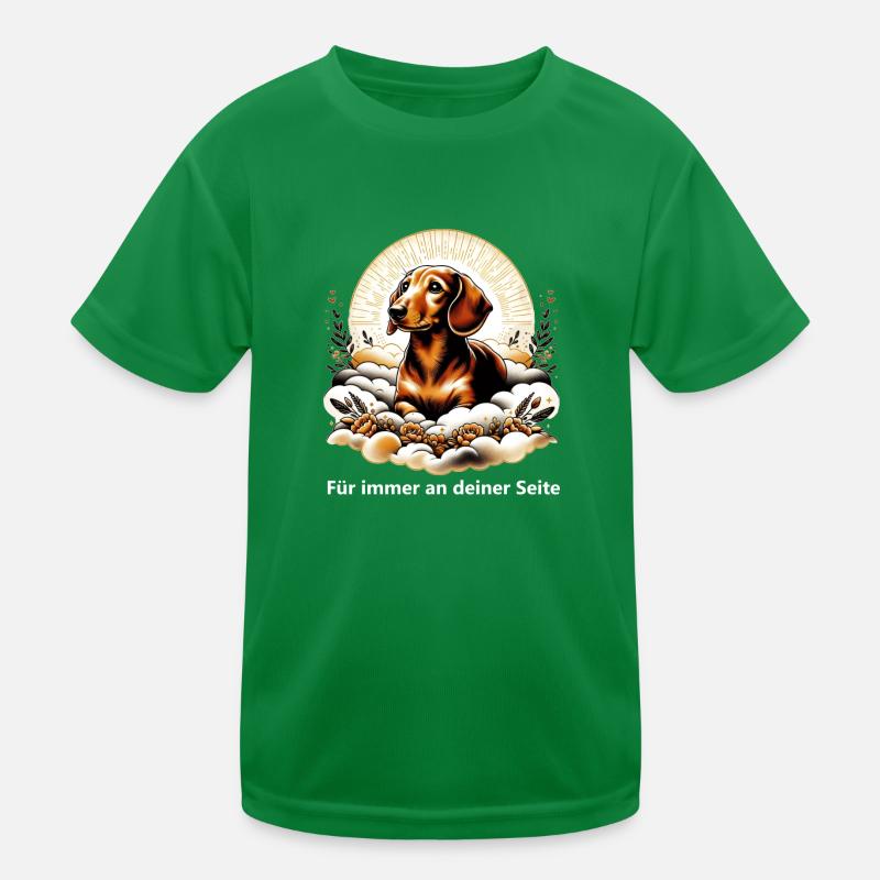 Dachshund Rainbow Bridge Mourning Kids Functional T-Shirt