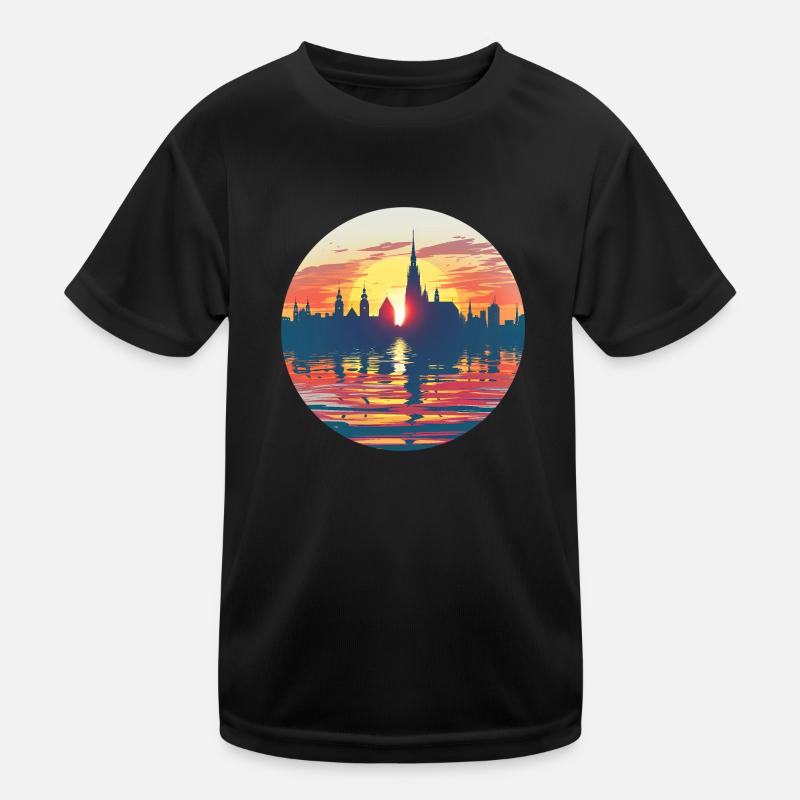 Chemnitz Skyline Kids Functional T-Shirt