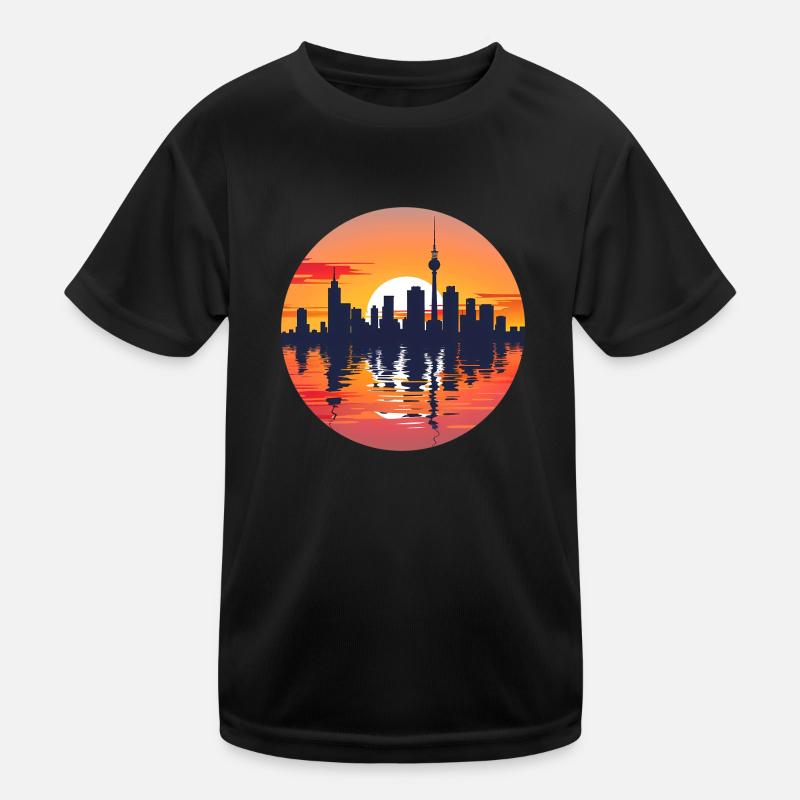 Gelsenkirche Skyline Kinder Funktions-T-Shirt