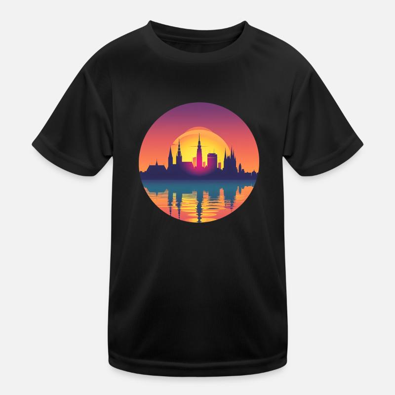 Gera Skyline Kinder Funktions-T-Shirt