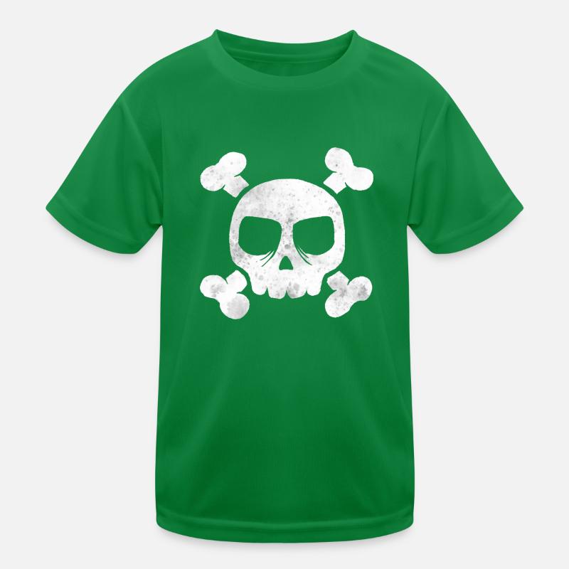 Éclaboussures Crâne aquarelle T-shirt sport Enfant