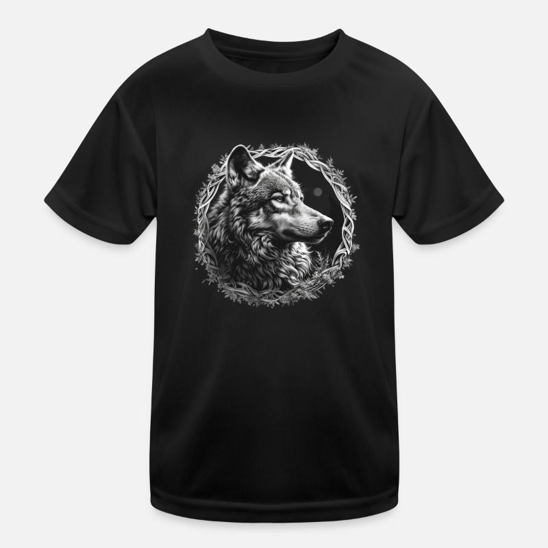 Wolf Vikings Celts Fenriswolf Fenris Kids Functional T-Shirt