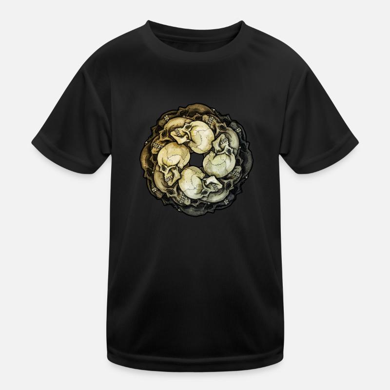 Schädel Kranz Kinder Funktions-T-Shirt