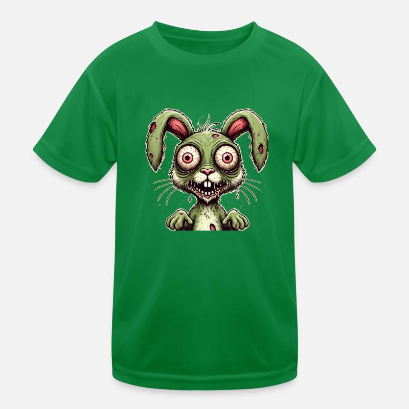 Zombie Bunny, Techno, Trance, Goa, Psychobilly Kids Functional T-Shirt