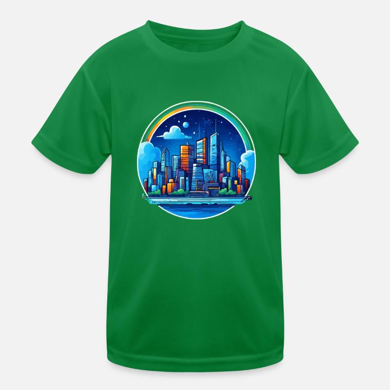 City Night Shimmer Kids Functional T-Shirt
