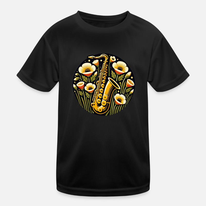 Saxophon Kinder Funktions-T-Shirt
