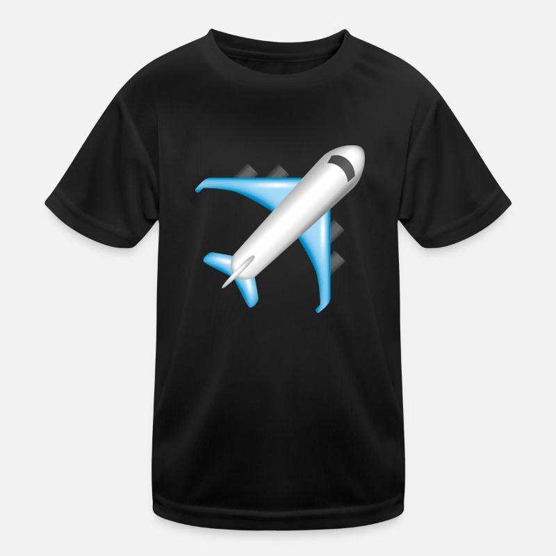 Smiley Plane Kids Functional T-Shirt