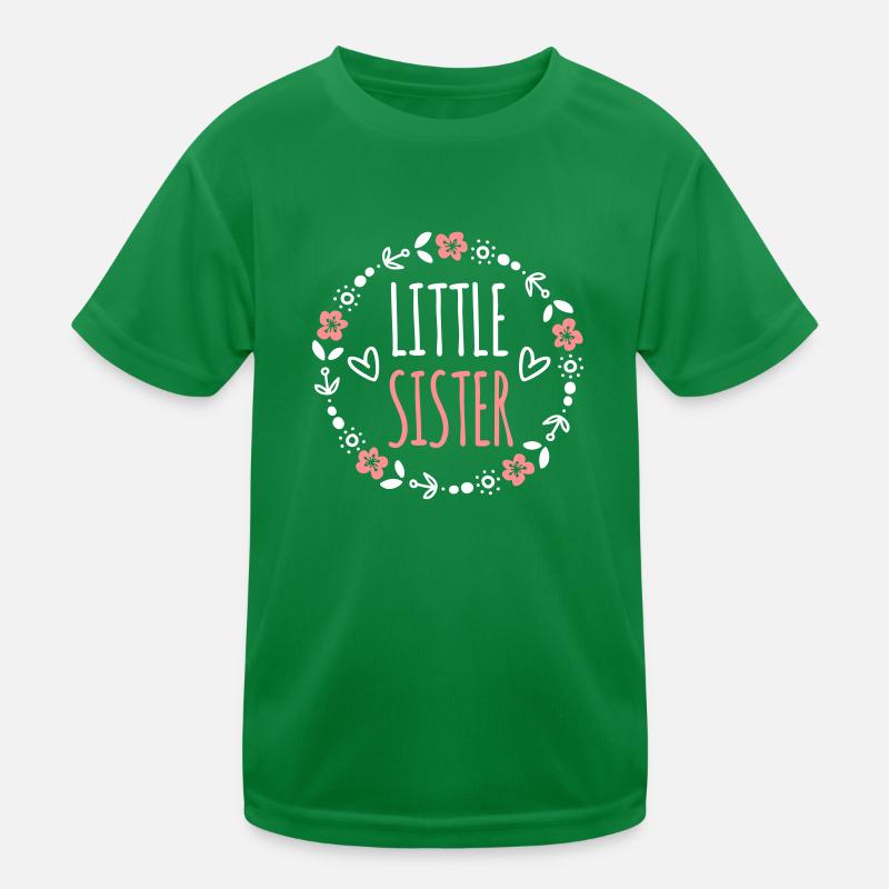 Kleine Schwester Geschenkidee Schwestern Herz süß Kinder Funktions-T-Shirt