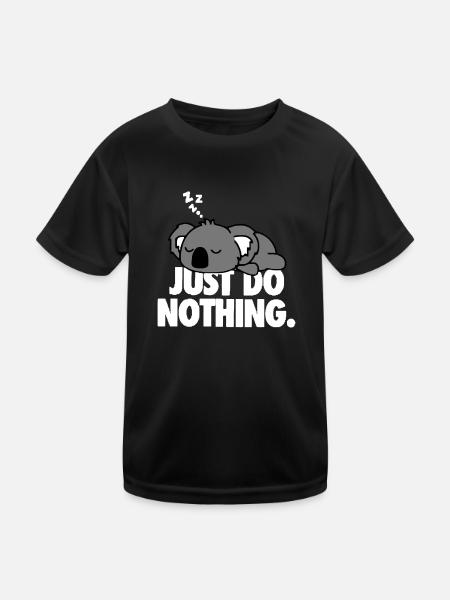 Ne fais rien - T-shirt sport Enfant - noir - Devant