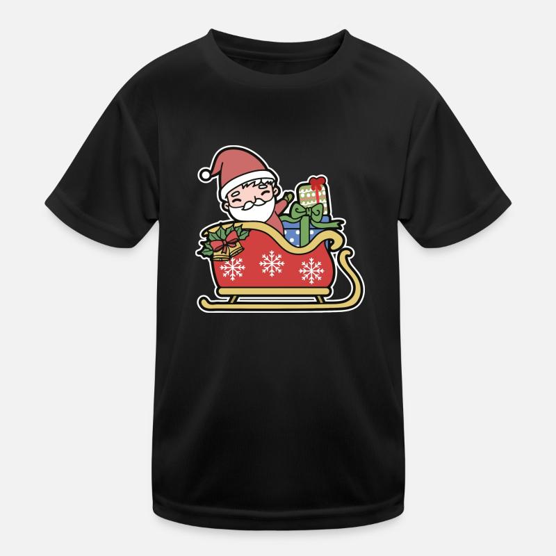 Santa Claus in the sleigh Kids Functional T-Shirt