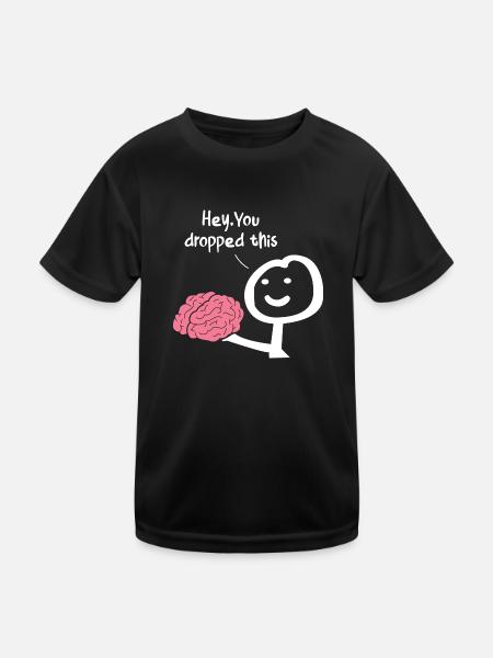 Hey vous avez laissé tomber ceci - T-shirt sport Enfant - noir - Devant