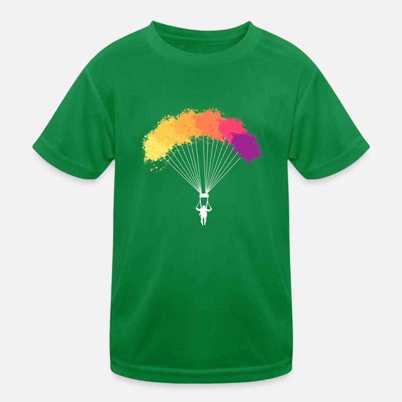 Buntes Paragliding Gleitschirm Geschenk Kinder Funktions-T-Shirt