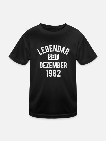 40. Geburtstag Geschenk 40 Jahre Legendär seit Dez - Kinder Funktions-T-Shirt - Schwarz - Vorne