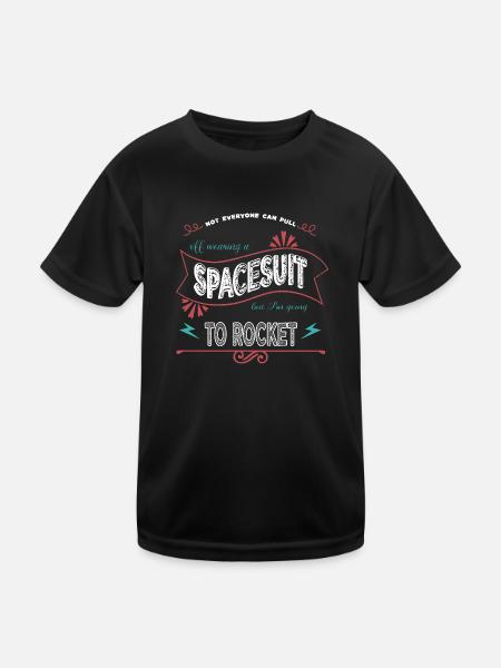 birthday gift space ship earth conspiracy - Kinder Funktions-T-Shirt - Schwarz - Vorne
