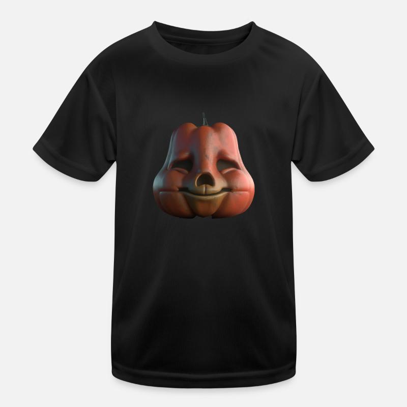 Lustiger Halloween Kürbis - Comic Geschenkidee Kinder Funktions-T-Shirt